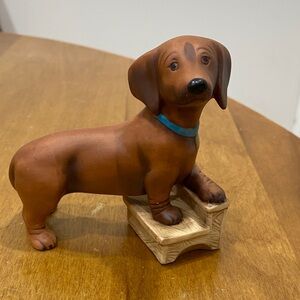 Franklin Mint, 1987, dachshund figurine.